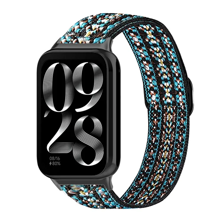 Для Xiaomi Smart Band 8 Pro Nylon Braided Watch Strap Quick Release Elastic Watch Band - Коричневый