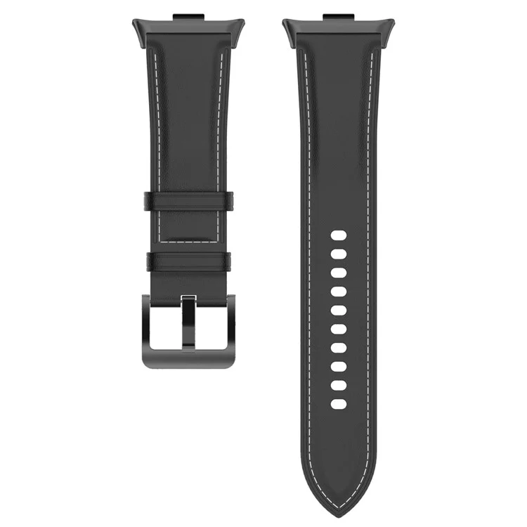 Per Xiaomi Smart Band 8 Pro Watch Band Cinturino in Vera Pelle di Mucca con Fibbia - Nero