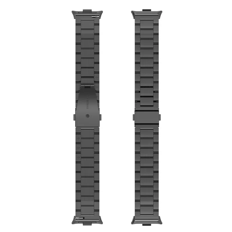 For Xiaomi Smart Band 8 Pro Stainless Steel Watch Strap with Tool, Spring Bar, Black Watch Band