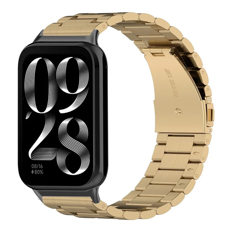 Stainless Steel Watch Strap for Xiaomi Smart Band 8 Pro Watch Band with Tool, Spring Bar - Gold