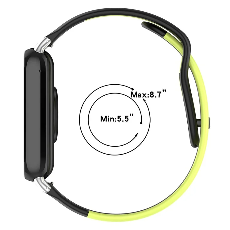 Für Xiaomi Smart Band 8 Pro / Redmi Watch 4 Silikon-Uhrenarmband Doppelfarben-Ersatzarmband - Schwarz+Weiß