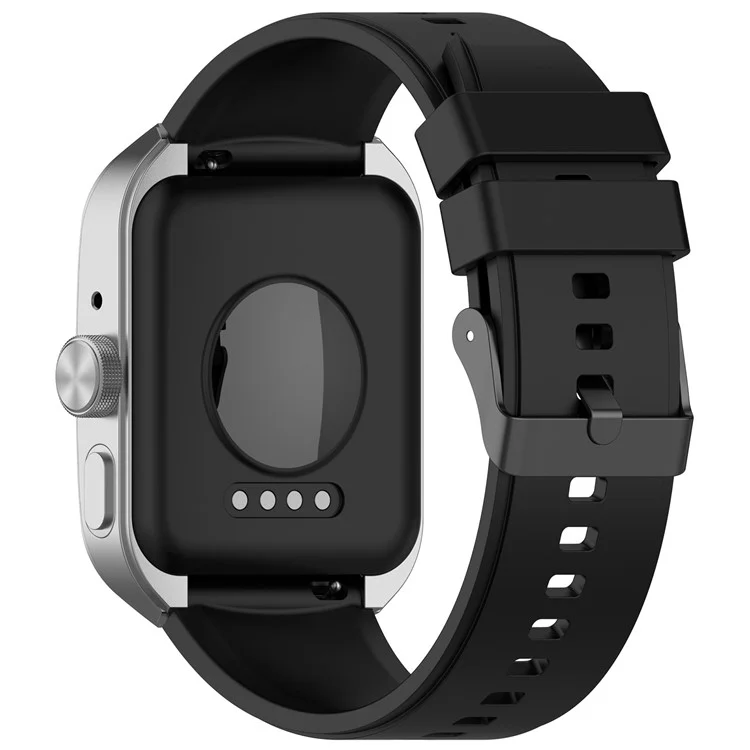 Für Oppo Watch 4 Pro Silikon-Uhrenarmband 22mm verstellbares Armband - Schwarz