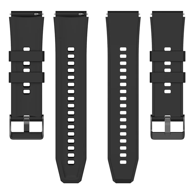 Für Oppo Watch 4 Pro Silikon-Uhrenarmband 22mm verstellbares Armband - Schwarz