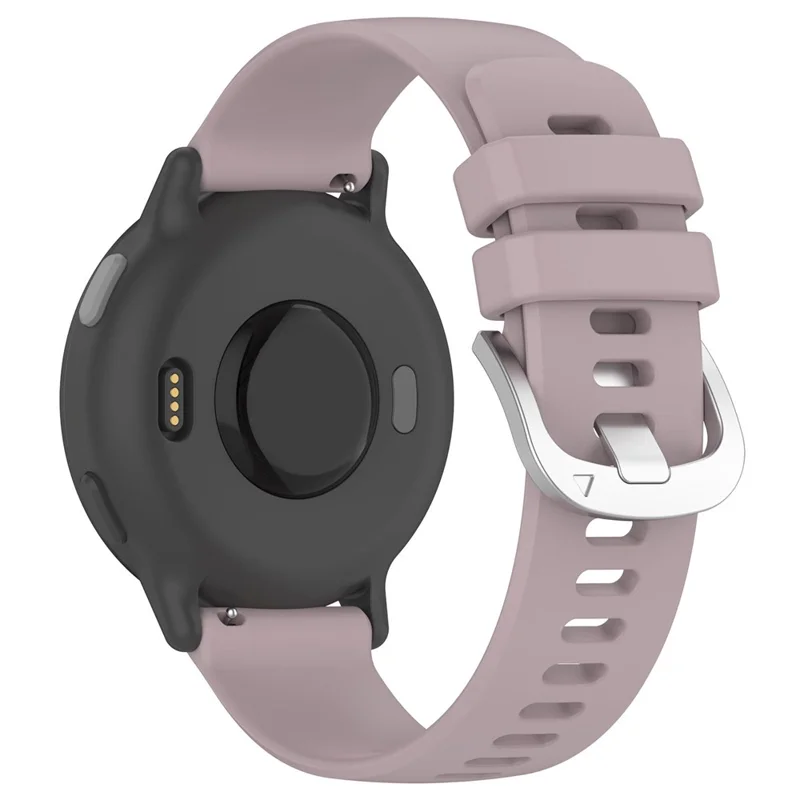 For Garmin vivoactive 5 / GarminActive 5 Watch Band 20mm Silicone Strap with Steel Buckle - Purple