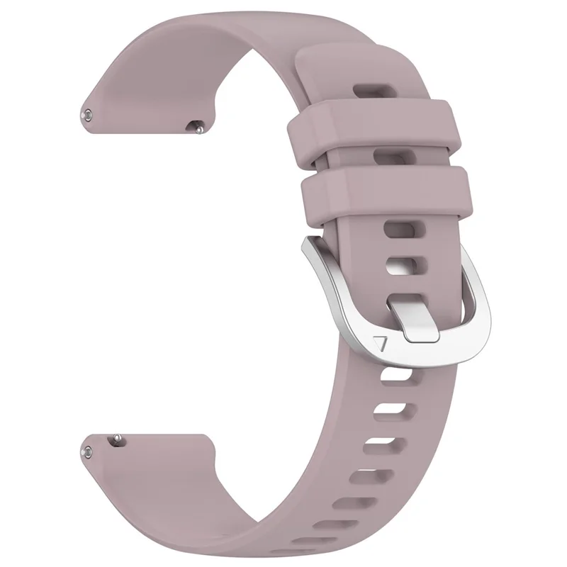 For Garmin vivoactive 5 / GarminActive 5 Watch Band 20mm Silicone Strap with Steel Buckle - Purple