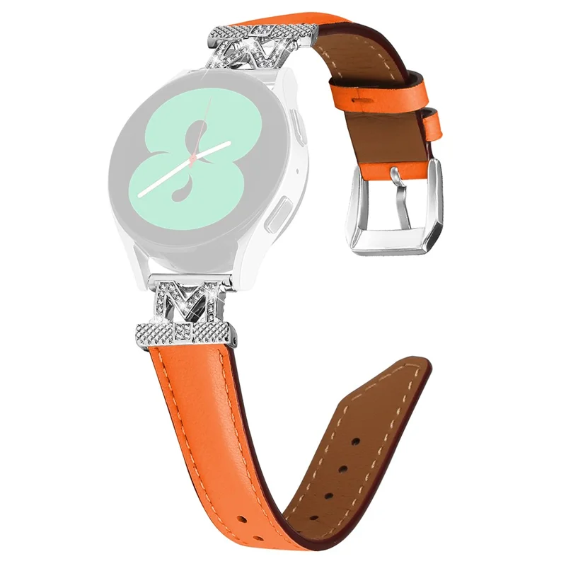 20-миллиметровый M-образный соединительный ремешок для часов для Huami Amazfit Cheetah Pro Replacement Watch Band с серебряной пряжкой - оранжевый
