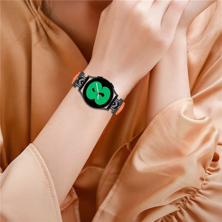 Black Buckle Watch Strap for Huami Amazfit Cheetah Pro M-Shape Connector 20mm Watch Band - Orange