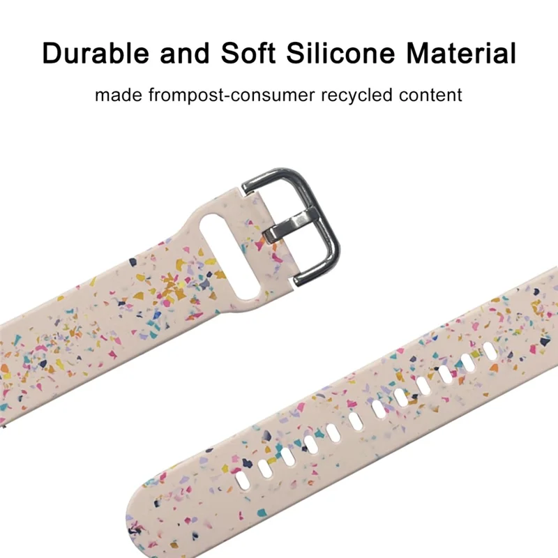 For Samsung Galaxy Watch3 45mm / Huawei Watch GT 42mm 46mm Watch Band 22mm Silicone Pattern Sport Strap - Pink