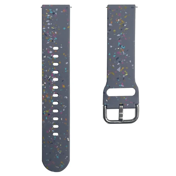 Para Samsung Galaxy Watch3 41mm / Huawei Watch GT 2 42mm Reemplazo de Banda 20mm Silicona Patrón Correa de Reloj - Gris Azulado