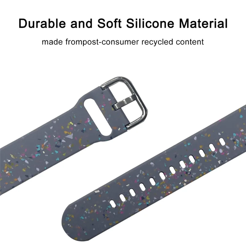Para Samsung Galaxy Watch3 41mm / Huawei Watch GT 2 42mm Reemplazo de Banda 20mm Silicona Patrón Correa de Reloj - Gris Azulado