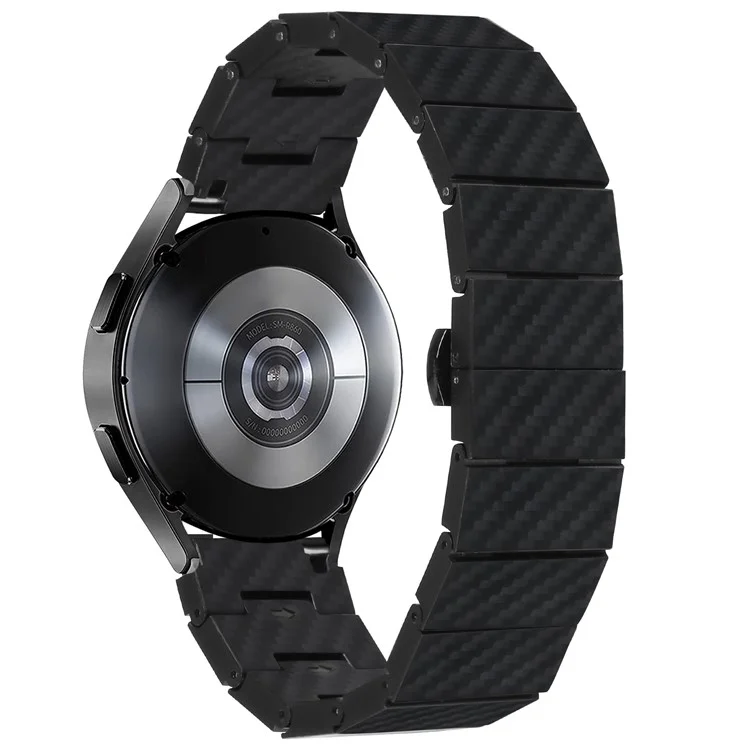 Pour Huami Amazfit Cheetah Pro Bracelet de montre en métal 20 mm avec texture en fibre de carbone Bracelet de montre avec connecteur