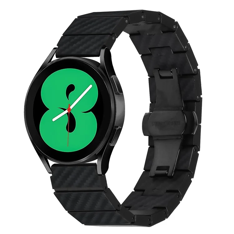 Pour Huami Amazfit Cheetah Pro Bracelet de montre en métal 20 mm avec texture en fibre de carbone Bracelet de montre avec connecteur