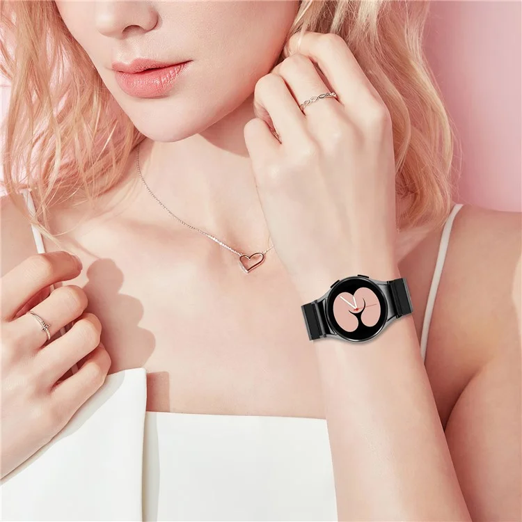 Cinturino per orologio per Samsung Galaxy Watch4 / Watch4 Classic / Watch4 Active / Watch 5 / Watch 5 Active Texture in fibra di carbonio con connettore