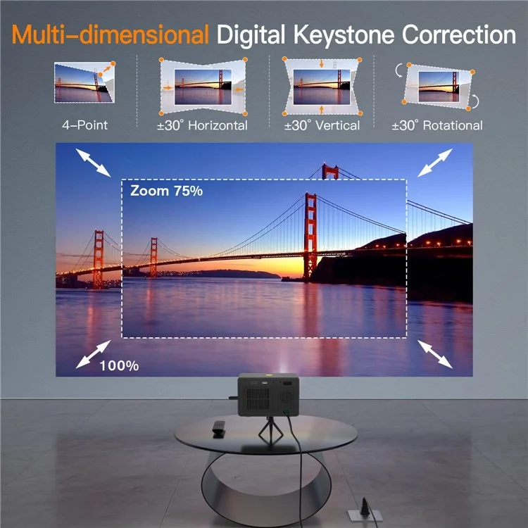 Y7 WiFi Portable Projector Full HD Office Home Theatre Video Mini Projector Kids Gift Media Player Für YouTube Version - US -stecker