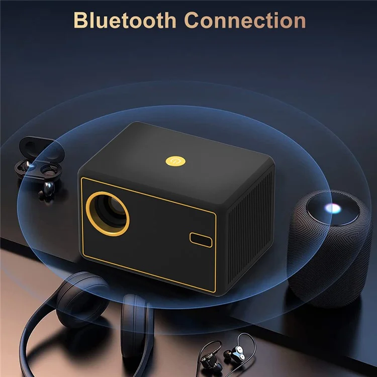 Y7 WiFi Portable Projector HD Office Home Theater Video Projector Kids Gift Media Player for YouTube Version - US Plug