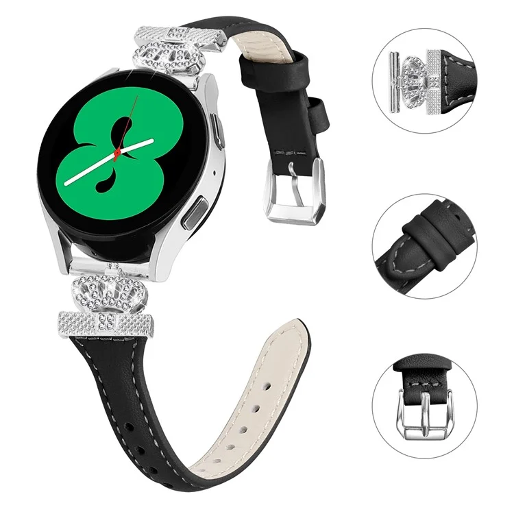 Per Huami Amazfit Cheetah Pro Silver Buckle Watchband 20mm Strap con Corona-forma Connettore - Nero