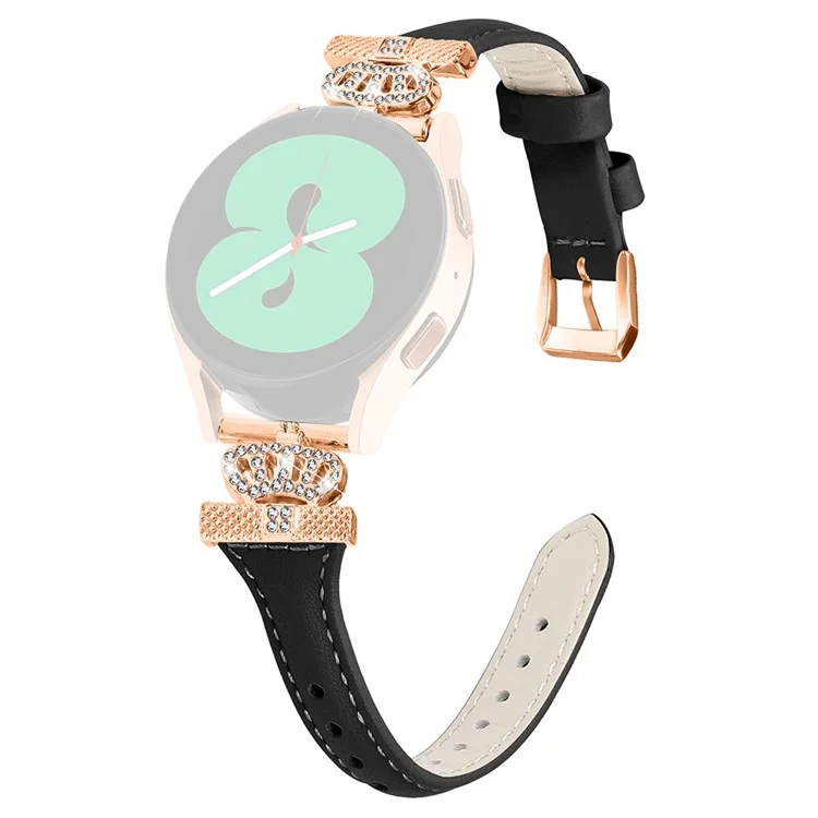 Per Samsung Galaxy Watch3 41mm / Watch4 40 / 44mm / Watch 5 40 / 44mm / Watch4 Classic 42 / 46mm Cinturino per Orologio Fibbia Rose Gold 20mm Bracciale - Nero