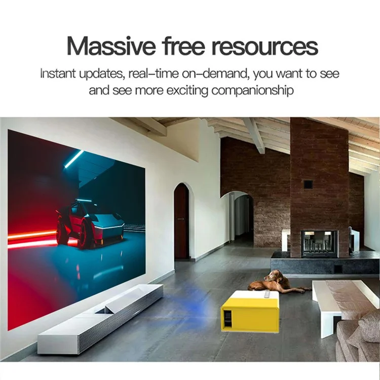 J9 480x360 HD 1080P Mini LED-Projektor für Heimkino, tragbar, Pocket Beamer mit integriertem Lautsprecher, Basisversion - Blau / US-Stecker