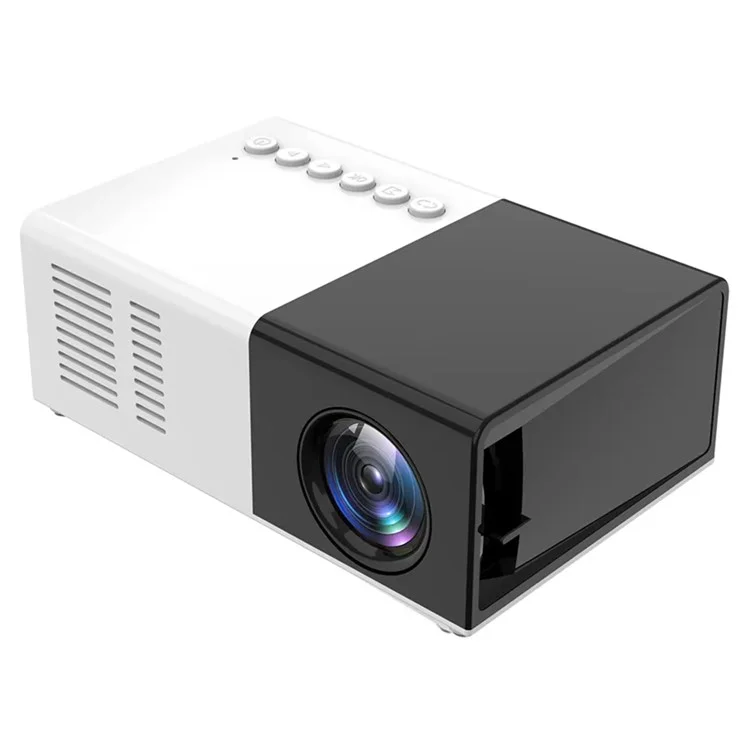 J9 Pro Portable Pocket Beamer 480x360 HD 1080P Mini LED Projector Home Theater, Miracast Version (with HD Interface) - Black / US Plug
