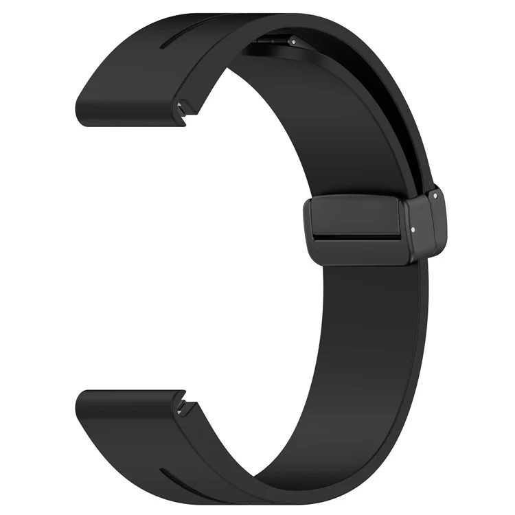 Для Huawei Watch GT 4 46mm / Samsung Galaxy Watch3 45mm / Garmin Venu 3 Black Buckle Watchband 22mm Магнитный силиконовый ремешок - Черный