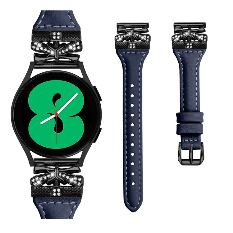 Bracelet de montre boucle noire pour Huami Amazfit Cheetah Pro Butterfly Connector 20mm - Bleu foncé