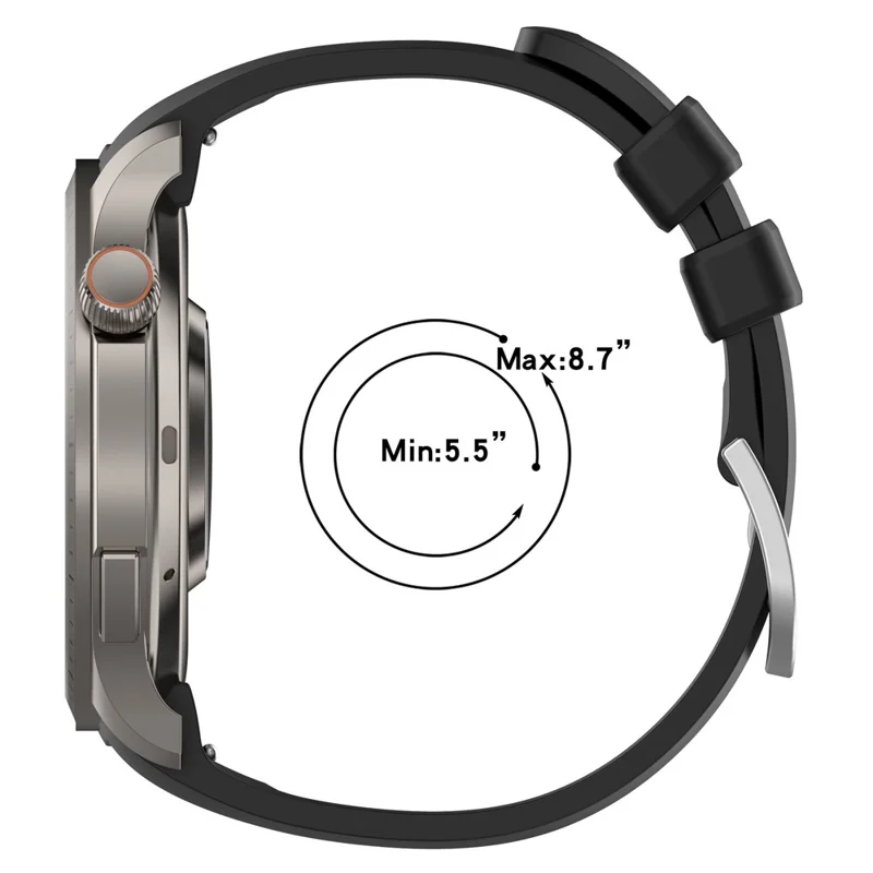Для сменного ремешка Huami Amazfit Balance (A2286) Watch Band, силиконовый, черного цвета