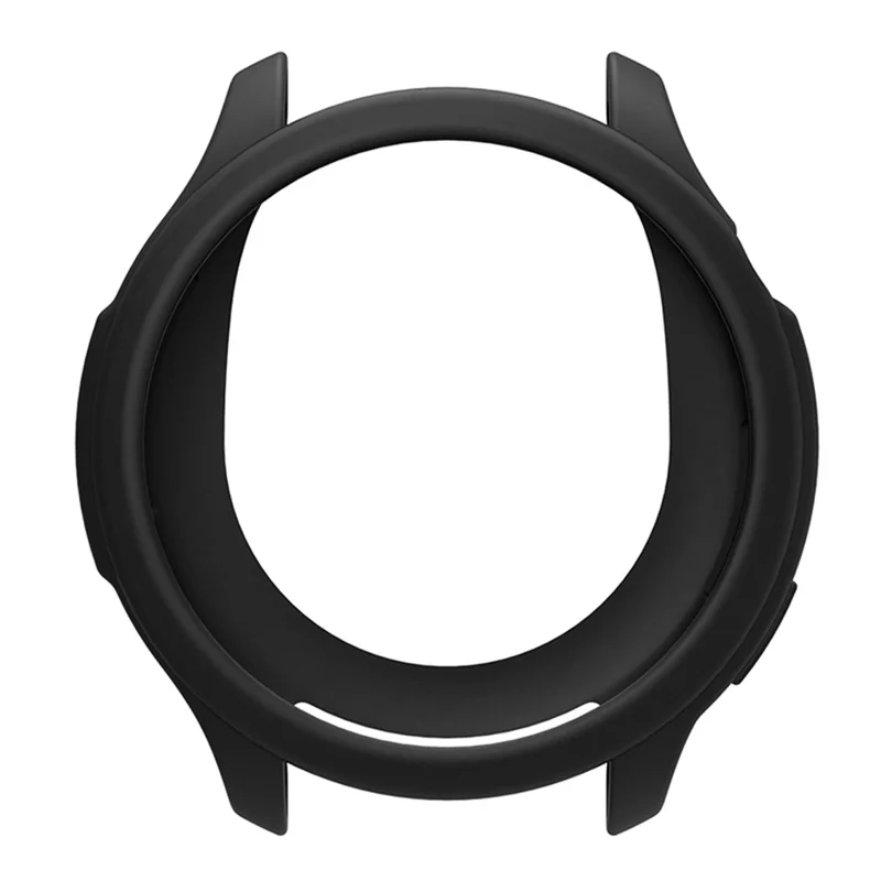 For Huami Amazfit Balance (A2286) Silicone Strap Wrist Watch Band with Watch Frame Cover - Black