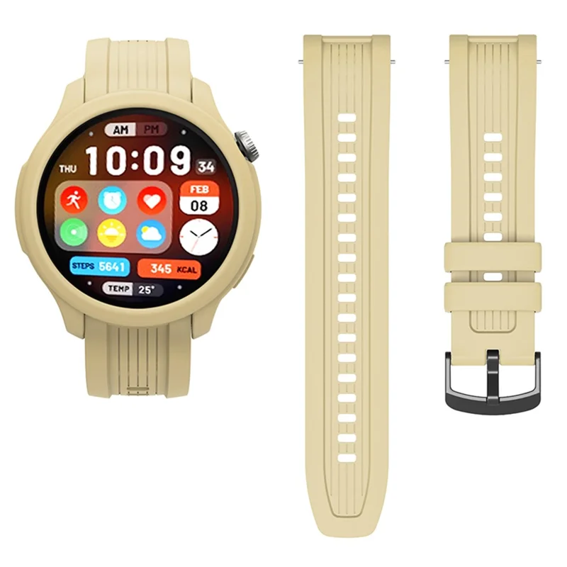 Für Huami Amazfit Balance (A2286) Silikon-Armband Armbanduhr mit Uhrgehäuse-Abdeckung - Starlight