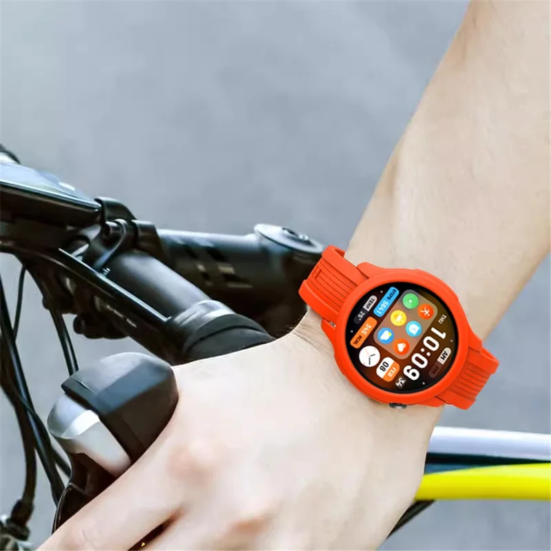 Para Huami Amazfit Balance (A2286) Correa de Silicona Reloj de Pulsera Banda con Cubierta de Marco de Reloj - Gris