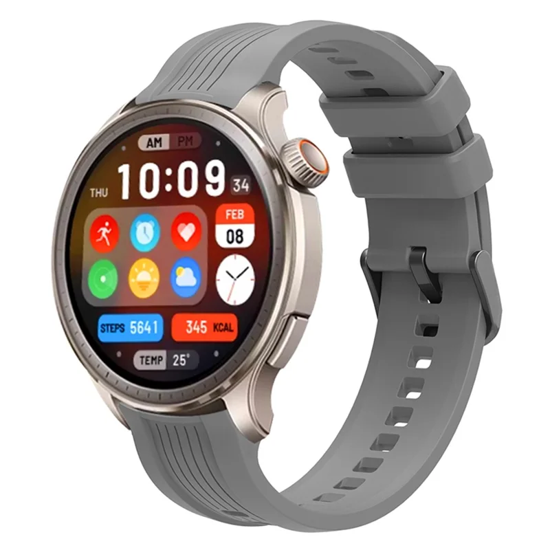 Para Huami Amazfit Balance (A2286) Correa de Silicona Reloj de Pulsera Banda con Cubierta de Marco de Reloj - Gris