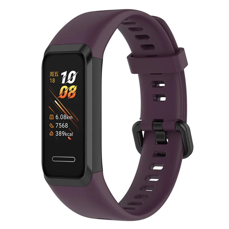 Para Huawei Watch Band 4 (ADS-B29) Correa de Repuesto Ajustable de Silicona - Rosewood