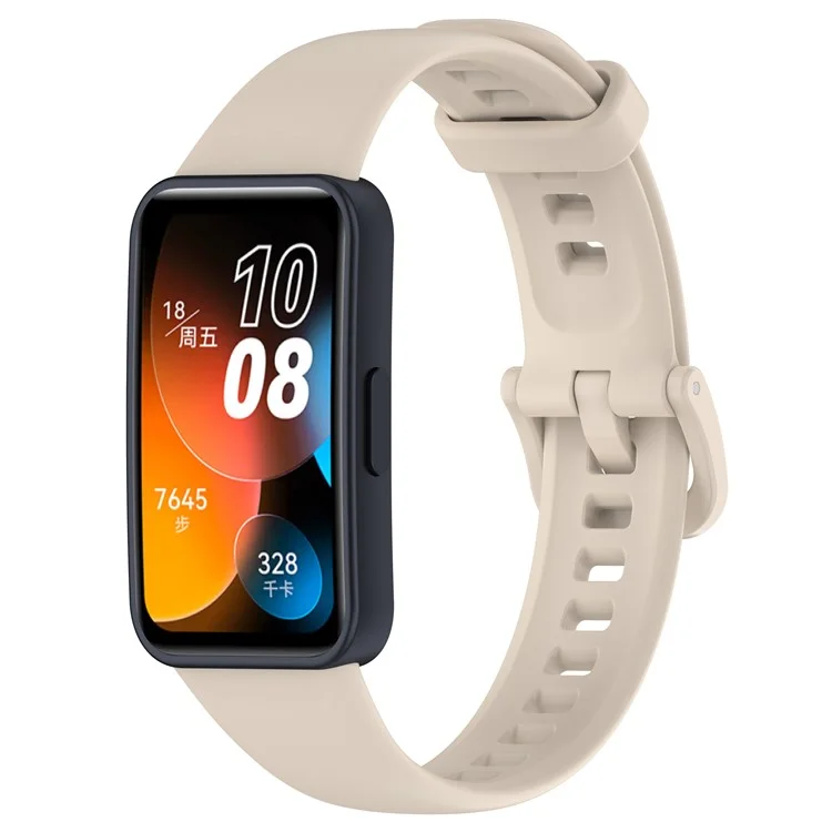 Для Huawei Band 8 / Band 8 NFC / Band 9 / Band 9 NFC Силиконовый ремешок Водонепроницаемый, мягкий ремешок для часов - Слоновая кость
