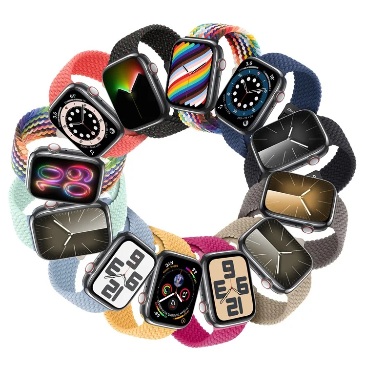 Pulseira de Relógio DUX DUCIS para Apple Watch Series 10 42mm / 9 8 7 41mm / SE (2023) SE (2022) SE 6 5 4 40mm / 3 2 1 38mm - Nylon Mint Suave