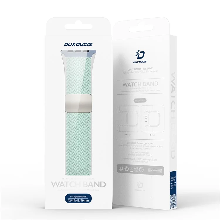 Pulseira de Relógio DUX DUCIS para Apple Watch Series 10 42mm / 9 8 7 41mm / SE (2023) SE (2022) SE 6 5 4 40mm / 3 2 1 38mm - Nylon Mint Suave