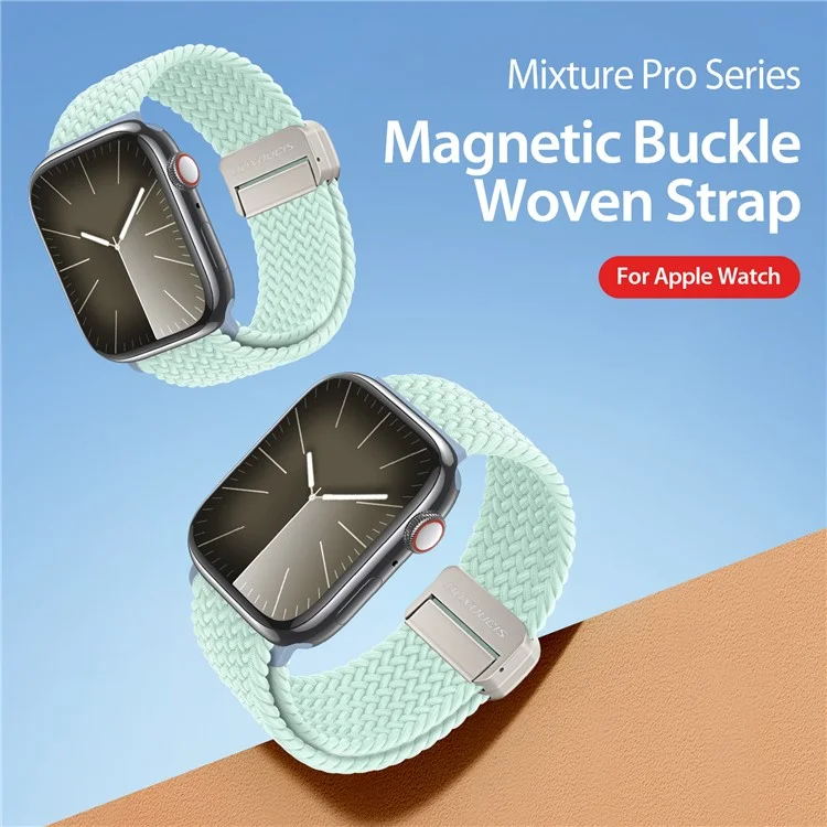 Pulseira de Relógio DUX DUCIS para Apple Watch Series 10 42mm / 9 8 7 41mm / SE (2023) SE (2022) SE 6 5 4 40mm / 3 2 1 38mm - Nylon Mint Suave
