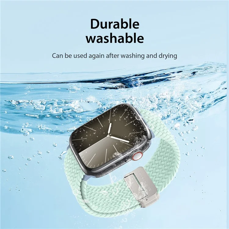 Pulseira de Relógio DUX DUCIS para Apple Watch Series 10 42mm / 9 8 7 41mm / SE (2023) SE (2022) SE 6 5 4 40mm / 3 2 1 38mm - Nylon Mint Suave