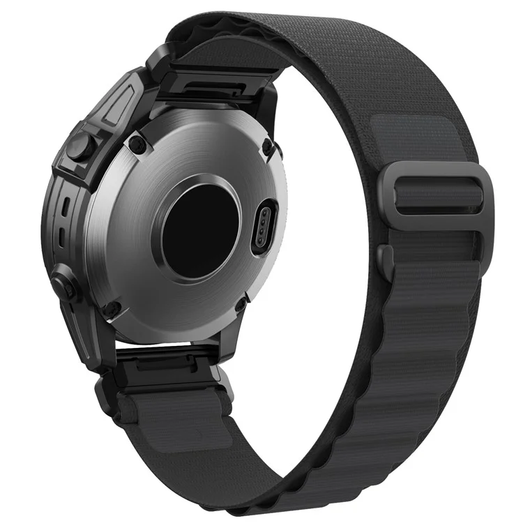 For Garmin Fenix 7 / Forerunner 965 / 955 / 945 / 935 Watch Strap Nylon Loop Quick Release 22mm Wristband - Black
