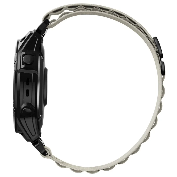 Pour Garmin Fenix 7 / Forerunner 965 / 955 / 945 / 935 Bracelet Nylon Boucle Dégagement Rapide 22mm Bracelet - Blanc