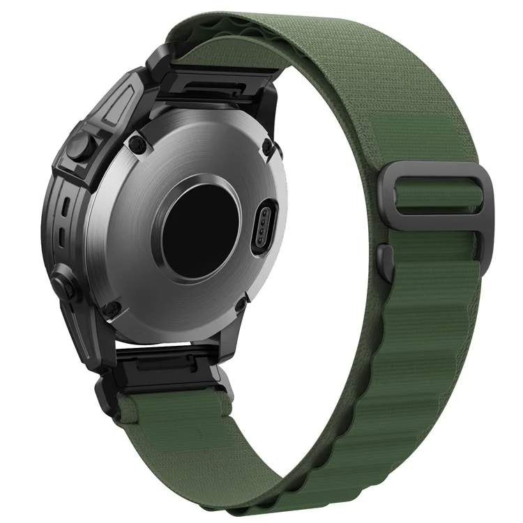 Pour Garmin Fenix 7 / Forerunner 965 / 955 / 945 / 935 Bracelet de montre Sangle en nylon à dégagement rapide 22 mm Bracelet - Vert armée