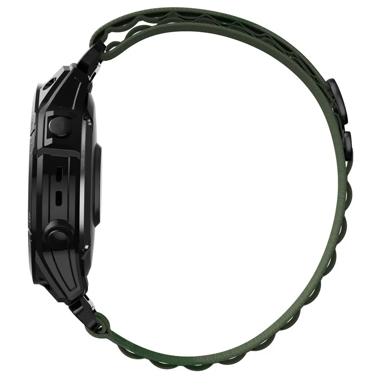 Pour Garmin Fenix 7 / Forerunner 965 / 955 / 945 / 935 Bracelet de montre Sangle en nylon à dégagement rapide 22 mm Bracelet - Vert armée