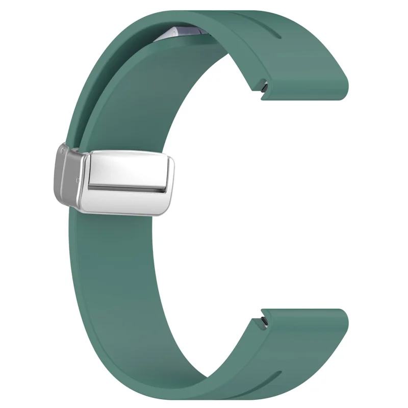 For Garmin Fenix 7X / 7X Solar / Tactix 7 Pro Silicone Watch Band 26mm Folding Silver Buckle Watch Strap - Green
