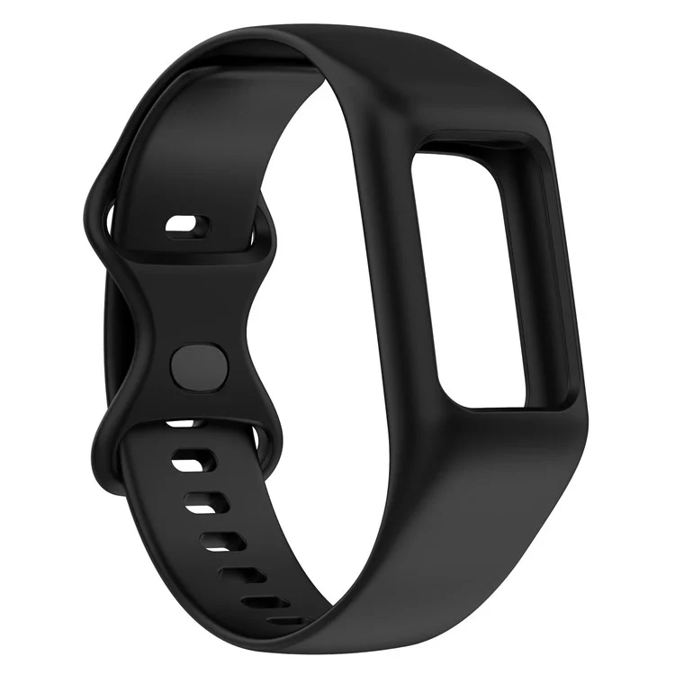For Fitbit Charge 6 / 5 / 4 / 3 Watch Strap Integrate Silicone Watch Band with Case Cover - Black