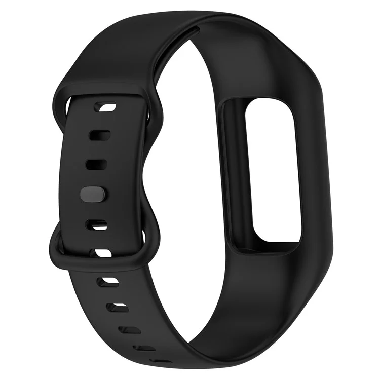 For Fitbit Charge 6 / 5 / 4 / 3 Watch Strap Integrate Silicone Watch Band with Case Cover - Black