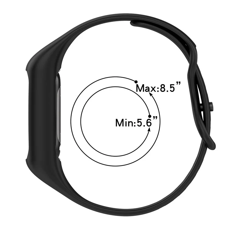 For Fitbit Charge 6 / 5 / 4 / 3 Watch Strap Integrate Silicone Watch Band with Case Cover - Black