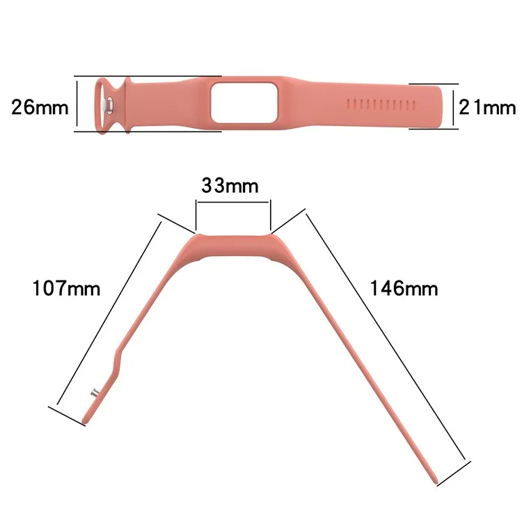 For Fitbit Charge 6 / 5 / 4 / 3 Watch Strap Integrate Silicone Watch Band with Case Cover - Black