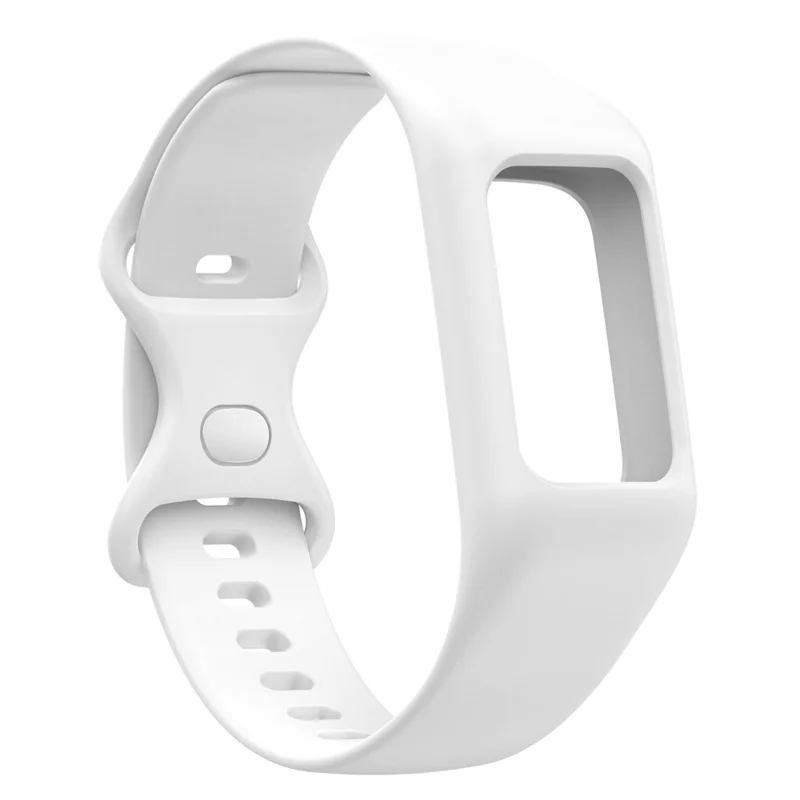 For Fitbit Charge 6 / 5 / 4 / 3 Watch Strap Integrate Silicone Watch Band with Case Cover - White