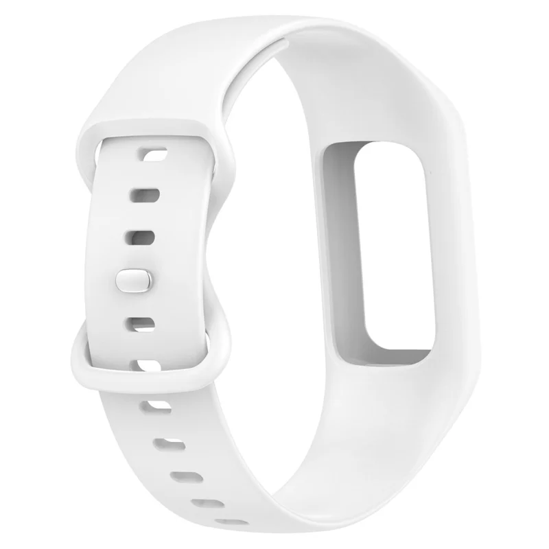 For Fitbit Charge 6 / 5 / 4 / 3 Watch Strap Integrate Silicone Watch Band with Case Cover - White