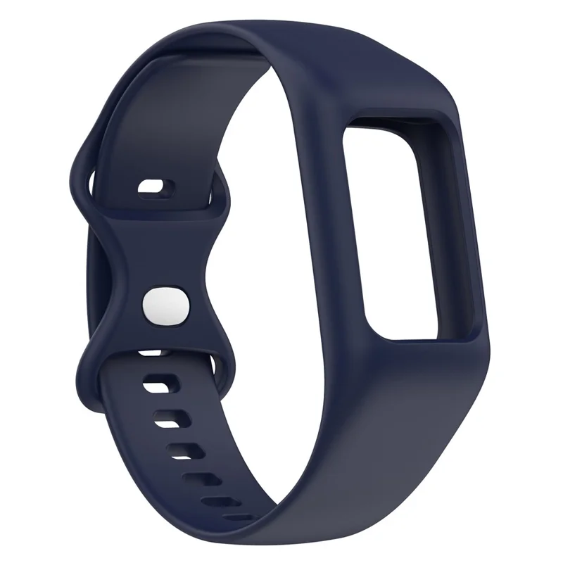 For Fitbit Charge 6 / 5 / 4 / 3 Watch Strap Integrate Silicone Watch Band with Case Cover - Navy Blue