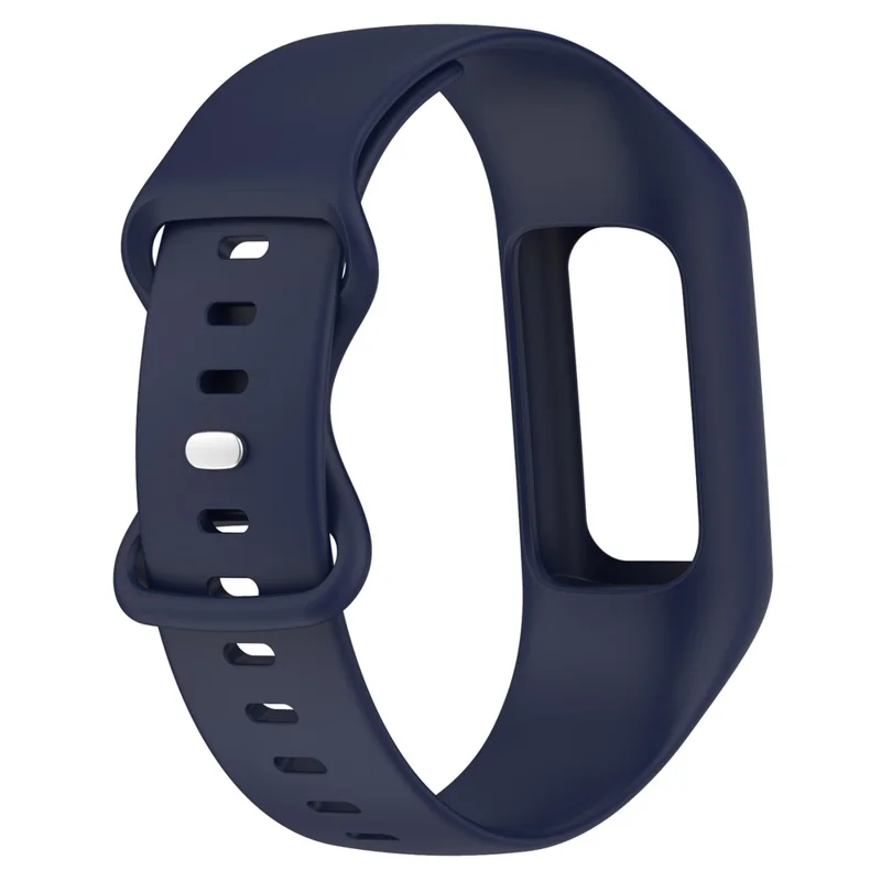 For Fitbit Charge 6 / 5 / 4 / 3 Watch Strap Integrate Silicone Watch Band with Case Cover - Navy Blue