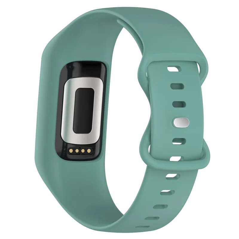 For Fitbit Charge 6 / 5 / 4 / 3 Watch Strap Integrate Silicone Watch Band with Case Cover - Green